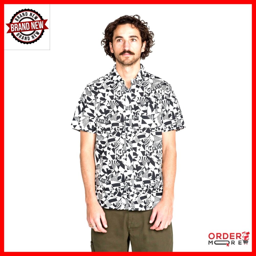 Men's Short Sleeve Button Down Shirt, Cotton, Regular Fit, Casual Wear